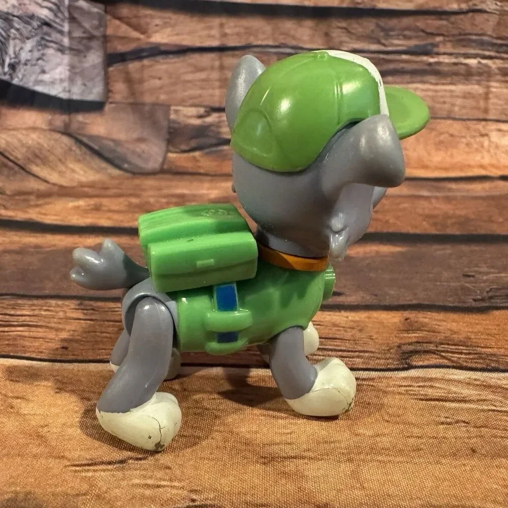 PAW Patrol Moto Pups Rocky Deluxe Pull Back Motorcycle Vehicle & Figure Set Toy